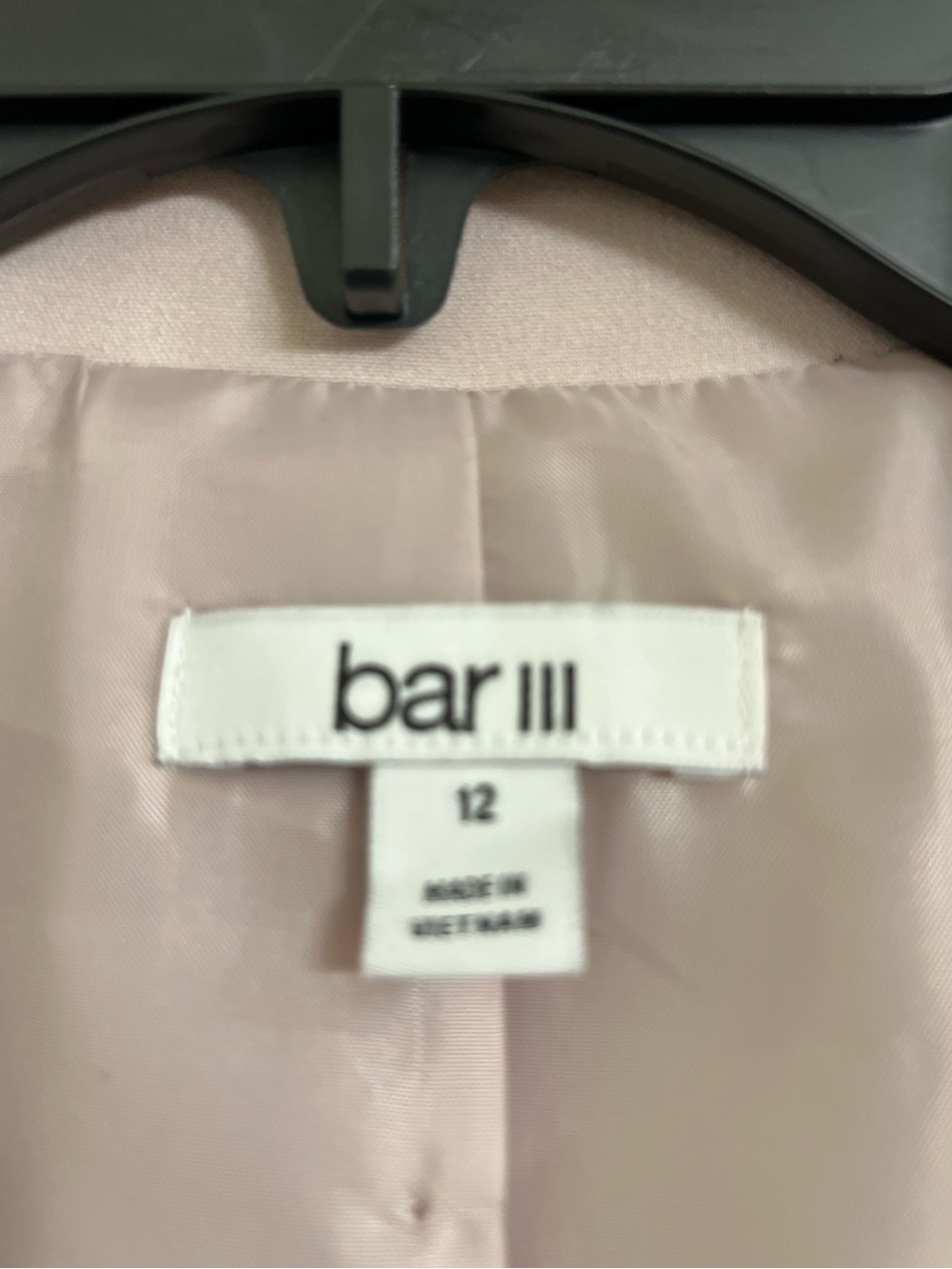 Bar III Pink Blazer Size 12 Tailored Stretch Workwear Career Chic Jacket - Picture 3 of 12